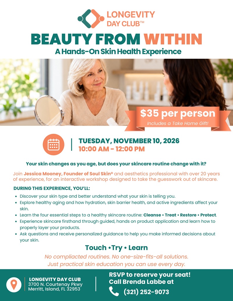 Beauty From Within with Jessica Mooney of Soul Skin® | Hosted at Longevity Day Club